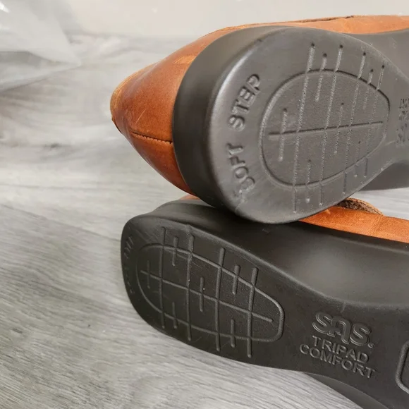 SAS‎ Willow Brown Shoes Size 10 EZ Sytap Support Walk Leather TRIPAD sole Padded - Picture 4 of 14